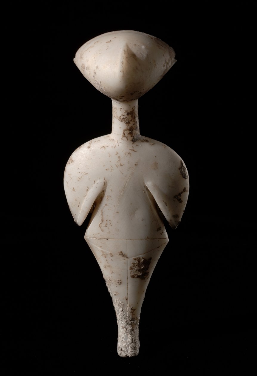 Kadın Heykelciği: "Yıldızgözlü", MÖ 3000 dolayları (mermer) by Age Bronze
