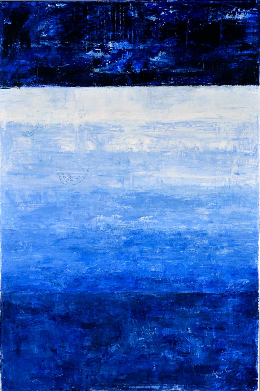 And Jump, 2018 (tuval üzerine akrilik) by Agnes Girardon