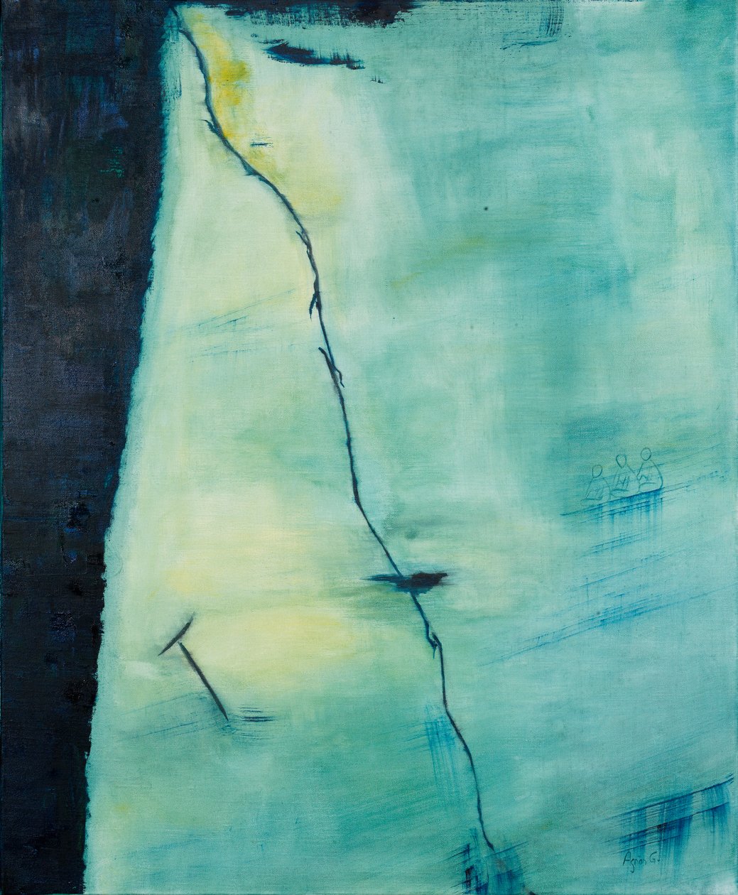Kırık, 2018 (tuval üzerine yağlıboya) by Agnes Girardon