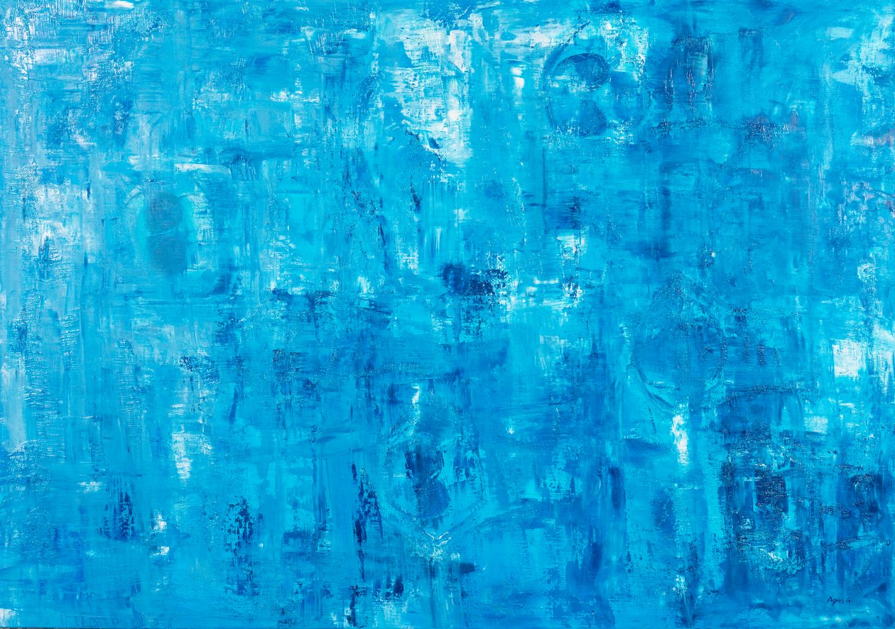 Les Témoins, 2018 (kum ve yağ ile karışık teknikler) by Agnes Girardon
