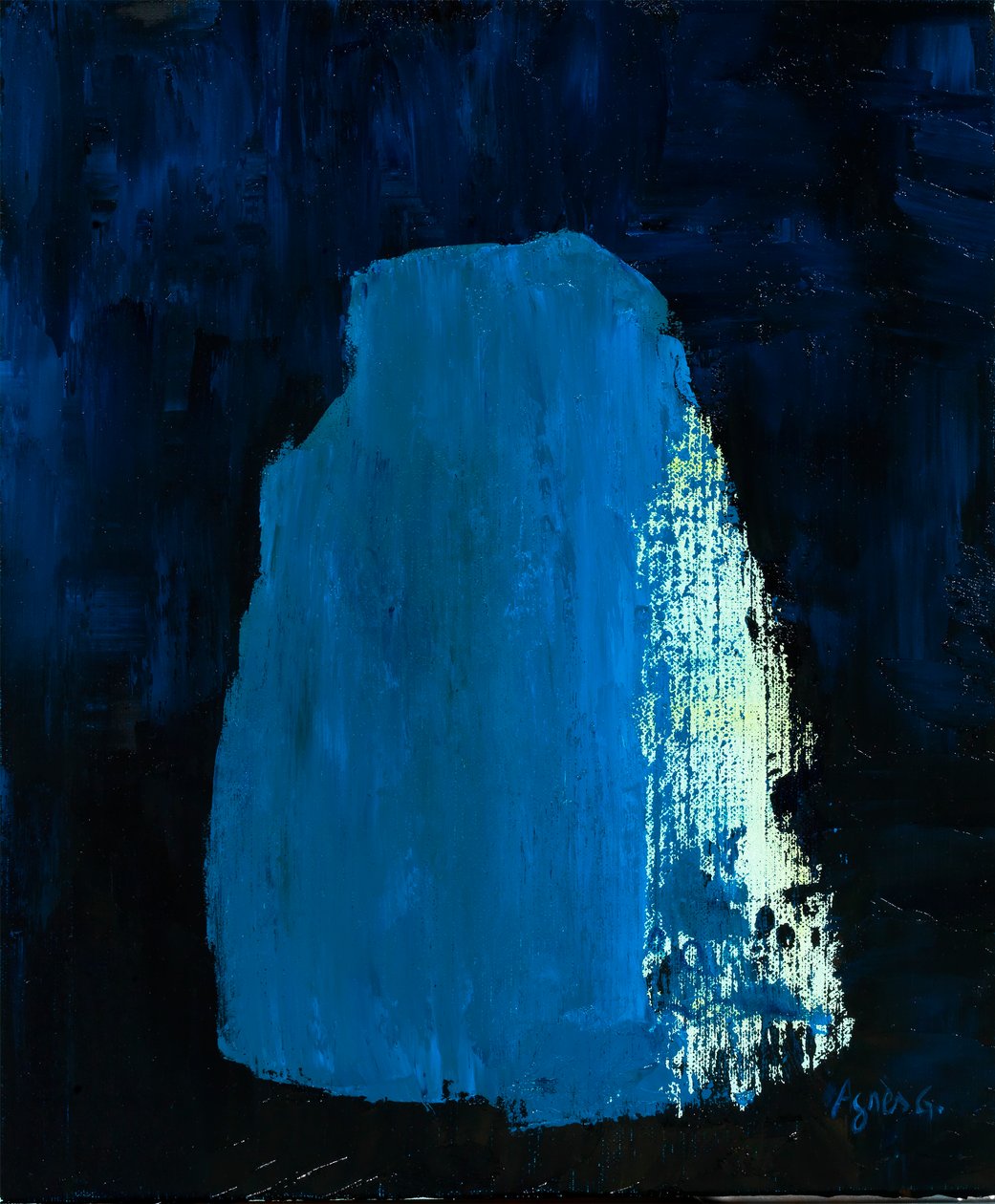 Zaman 3, 2018 (tuval üzerine yağlıboya) by Agnes Girardon