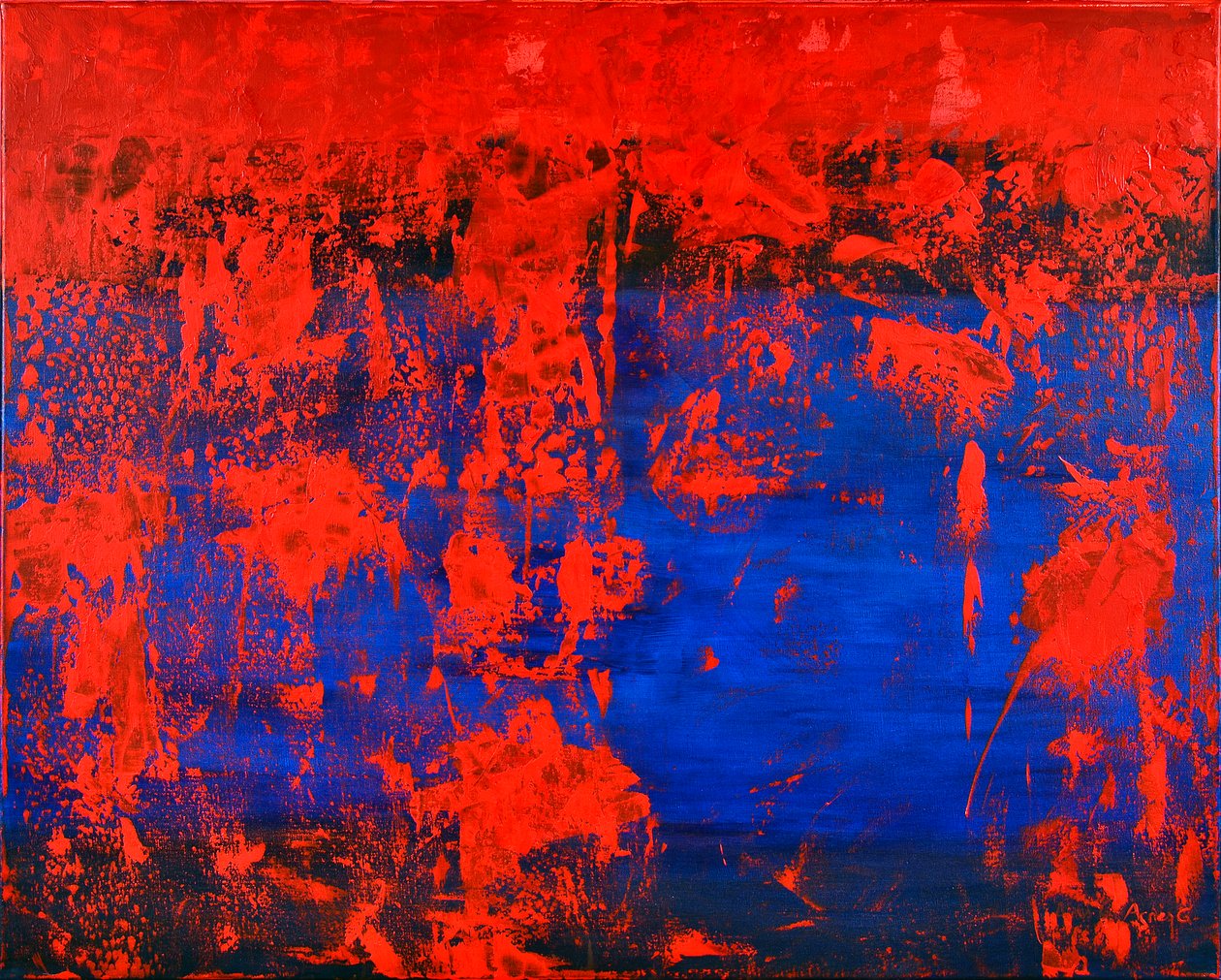 İsimsiz, 2017 (tuval üzerine akrilik) by Agnes Girardon