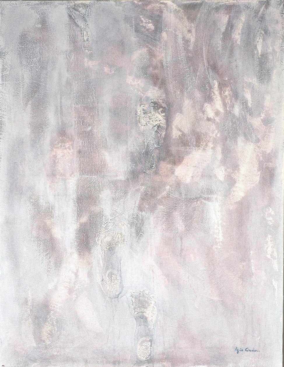 Nereye Gidiyoruz, 2014 (karma teknik, kum ve akrilik) by Agnes Girardon