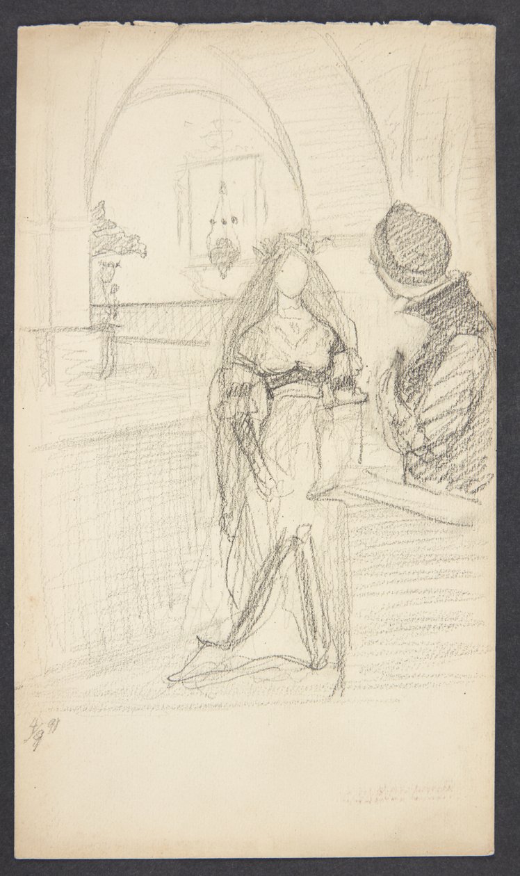 "Agnete" taslağı by Agnes Slott Møller