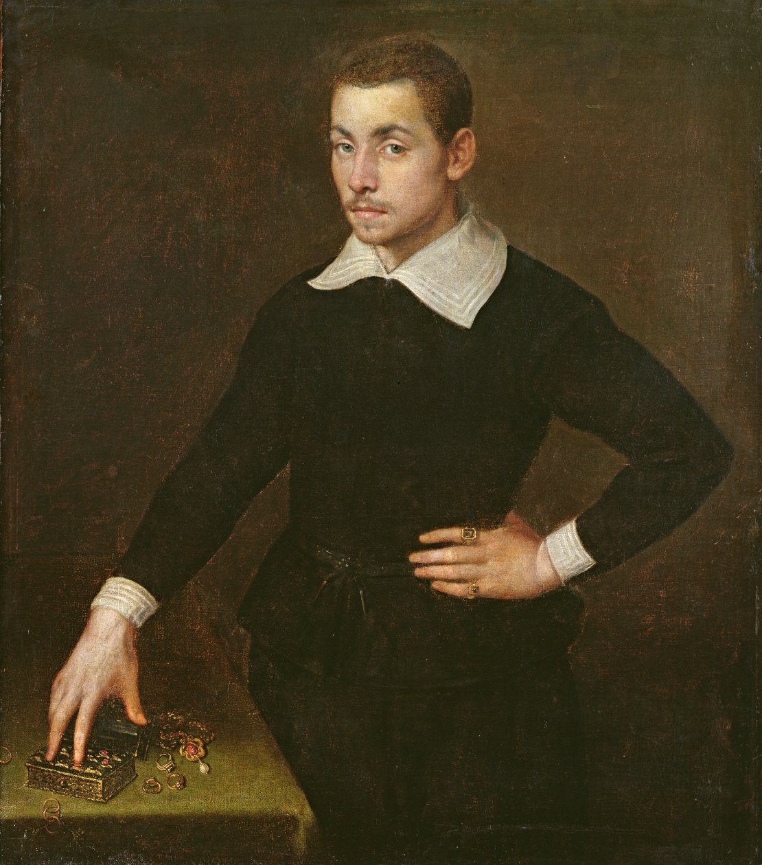Floransalı Genç Bir Kuyumcu Portresi by Agnolo Bronzino