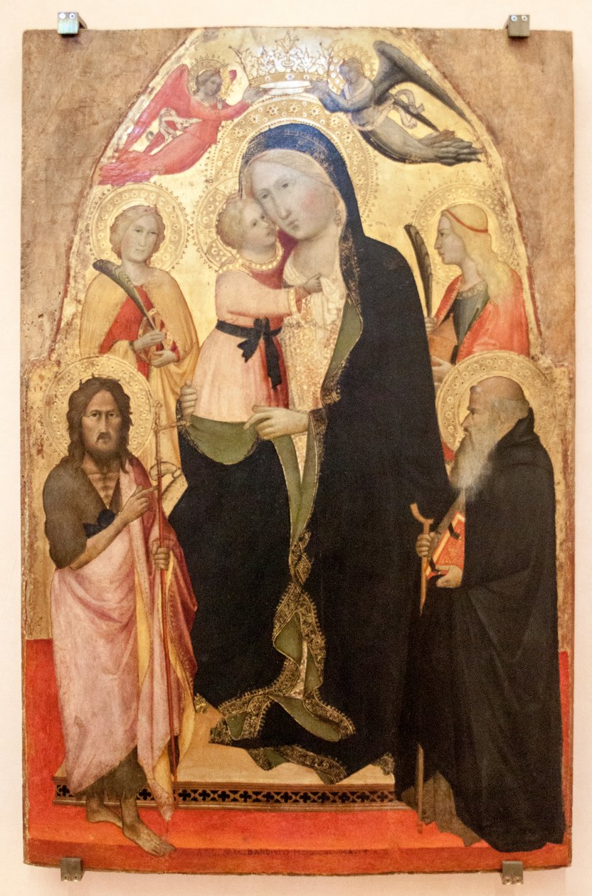 Vaftizci Yahya ile Madonna ve Çocuk by Agnolo Gaddi
