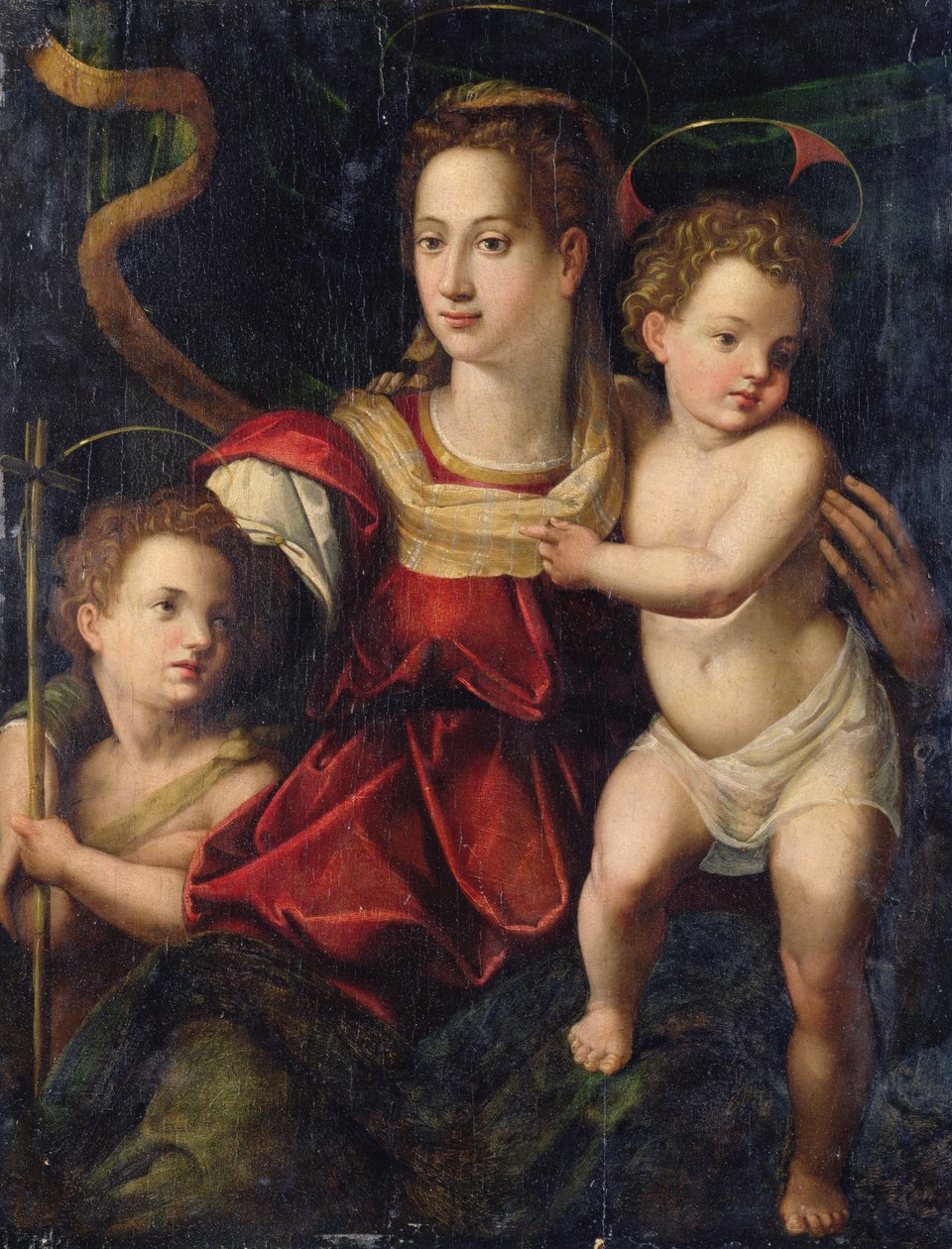 Bebek Aziz Vaftizci Yahya ile Madonna ve Çocuk by Agnolo (after) Bronzino