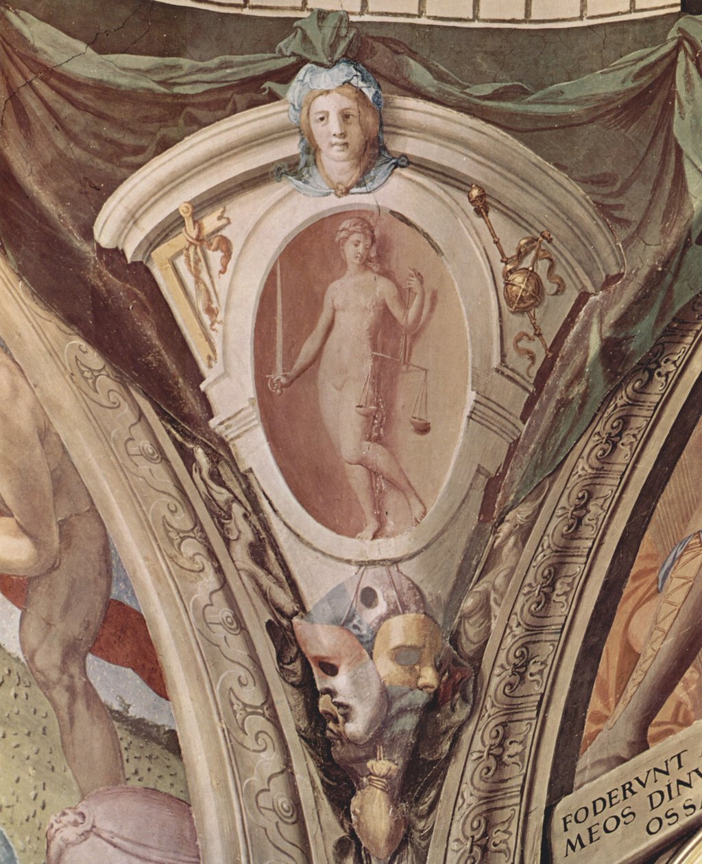 Kardinal Erdemlerin Alegorileri. Eleonora Da Toledo Şapelindeki Freskler by Agnolo Bronzino