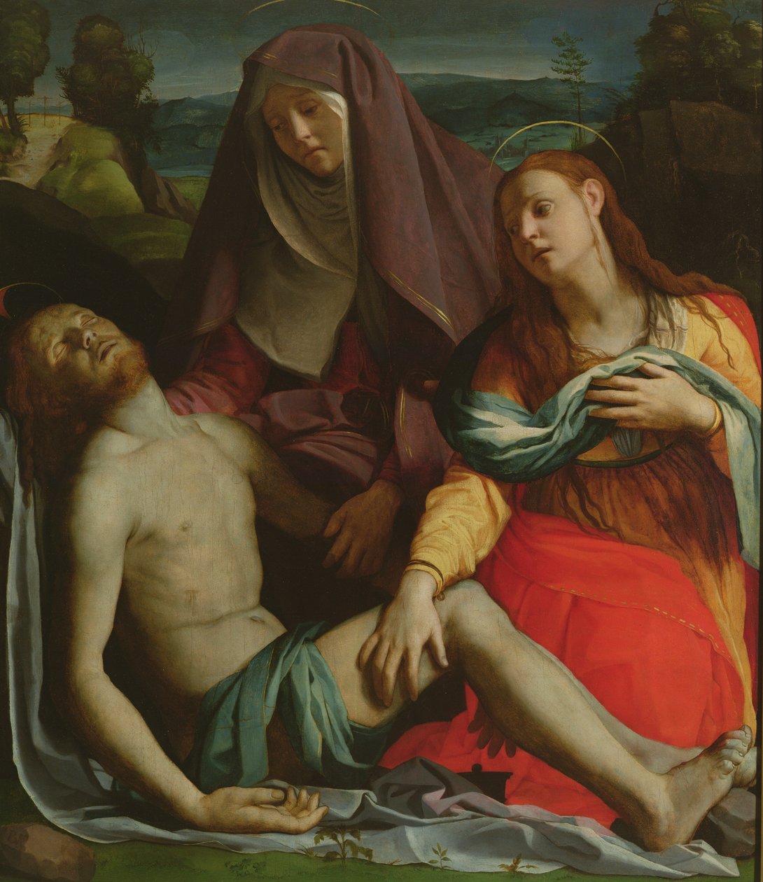 Bakire ve Mecdelli Meryem arasındaki Ölü İsa by Agnolo Bronzino