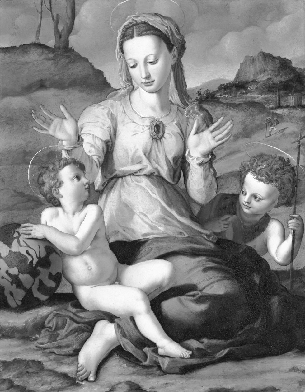 Aziz John ile Madonna ve Çocuk by Agnolo Bronzino