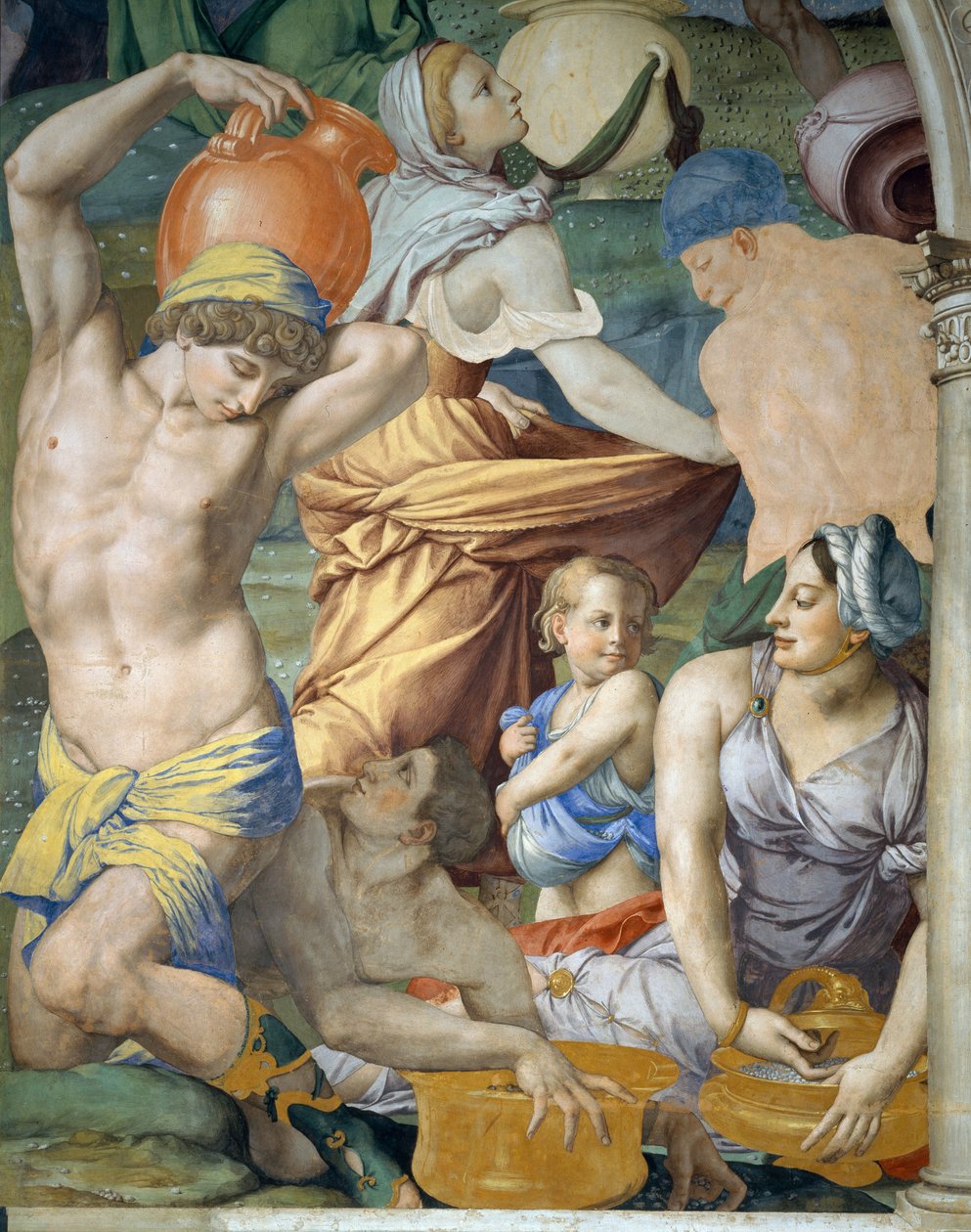 Manna Detayının Toplanması, 1540-1545 by Agnolo Bronzino