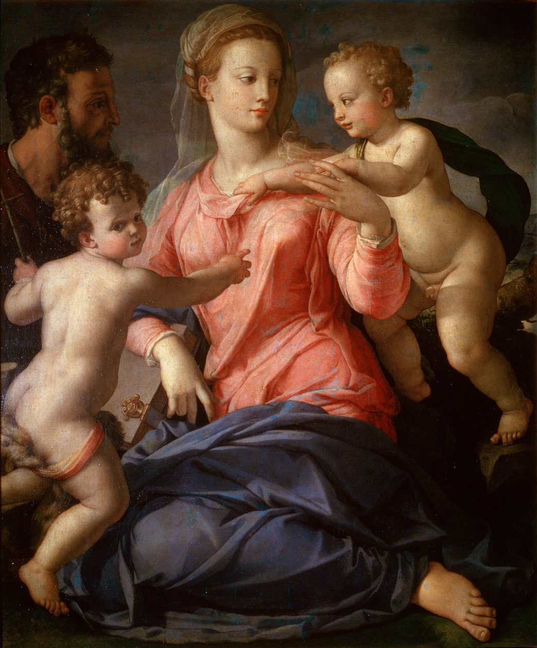 Genç Vaftizci Yahya ile Kutsal Aile, 1540. by Agnolo Bronzino