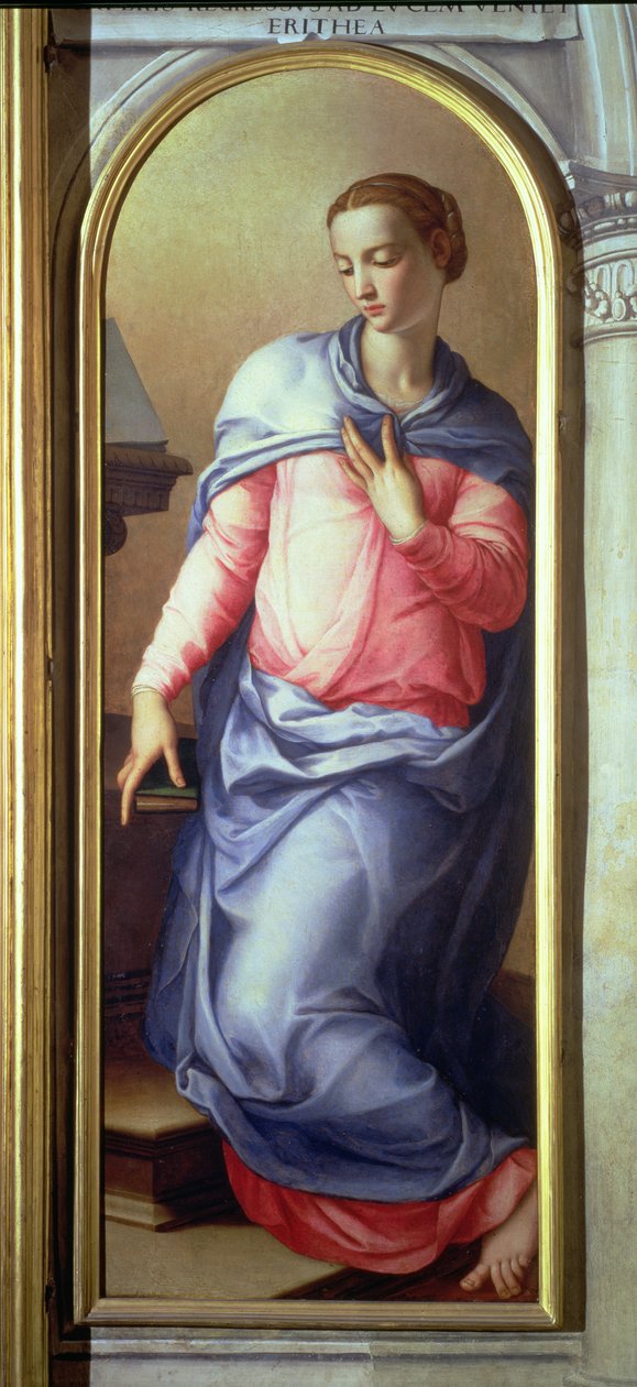 Bakire, bir Müjde'nin sağ paneli, 1555 (ayrıca bkz. 82440) by Agnolo Bronzino