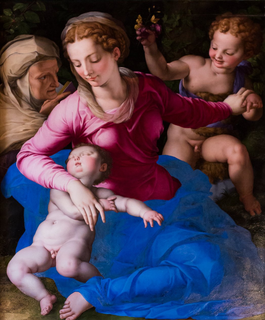 Madonna ve uyuyan çocuk, Aziz Elizabeth ve Aziz Giovannino by Agnolo Bronzino
