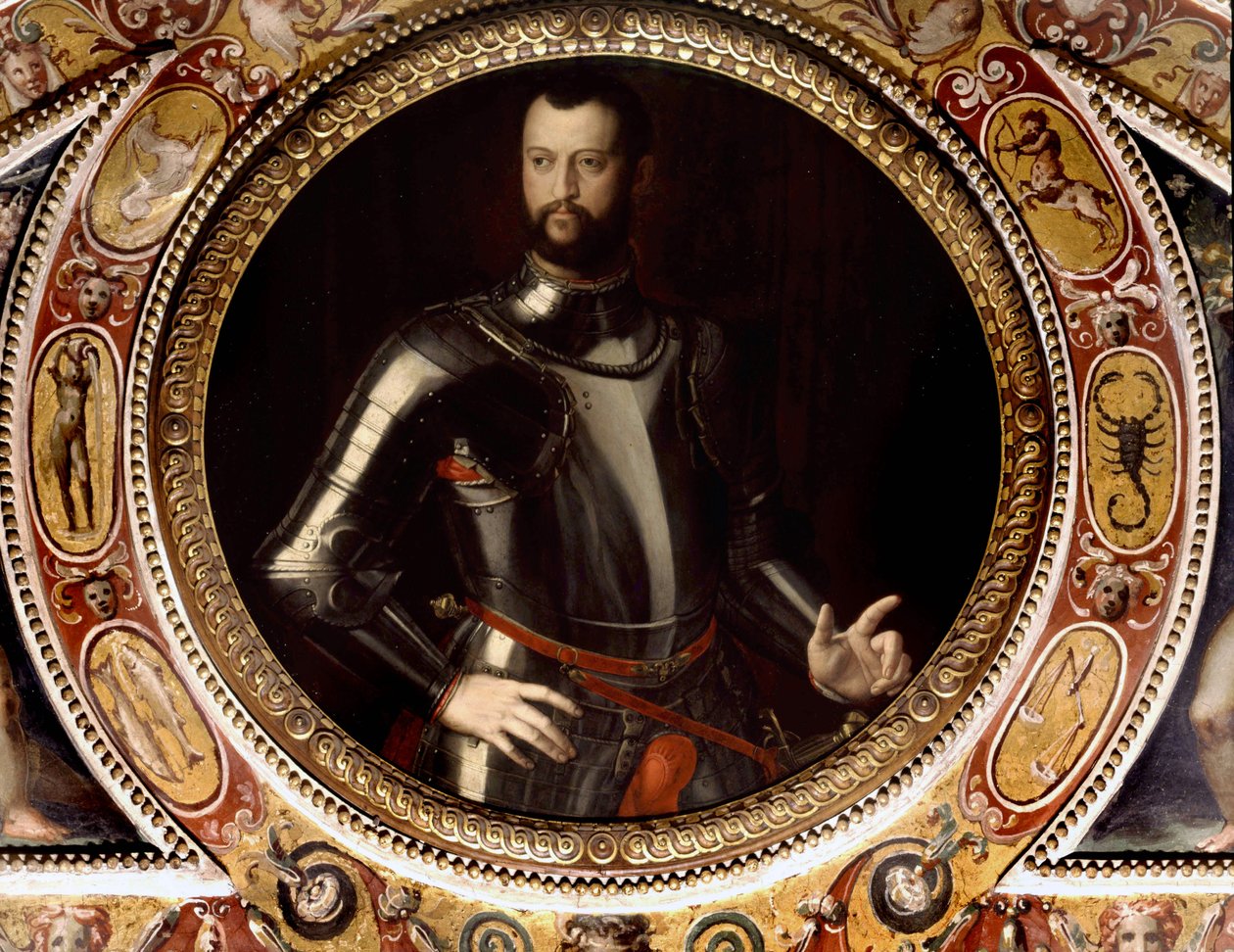 Jean de Medici dit Jean des Bandes Noires (Giovanni Dalle Bande Nere) (1498-1526) tarafından Bronzino (1503-1572) - Tablo Palazzo Vecchio, Floransa