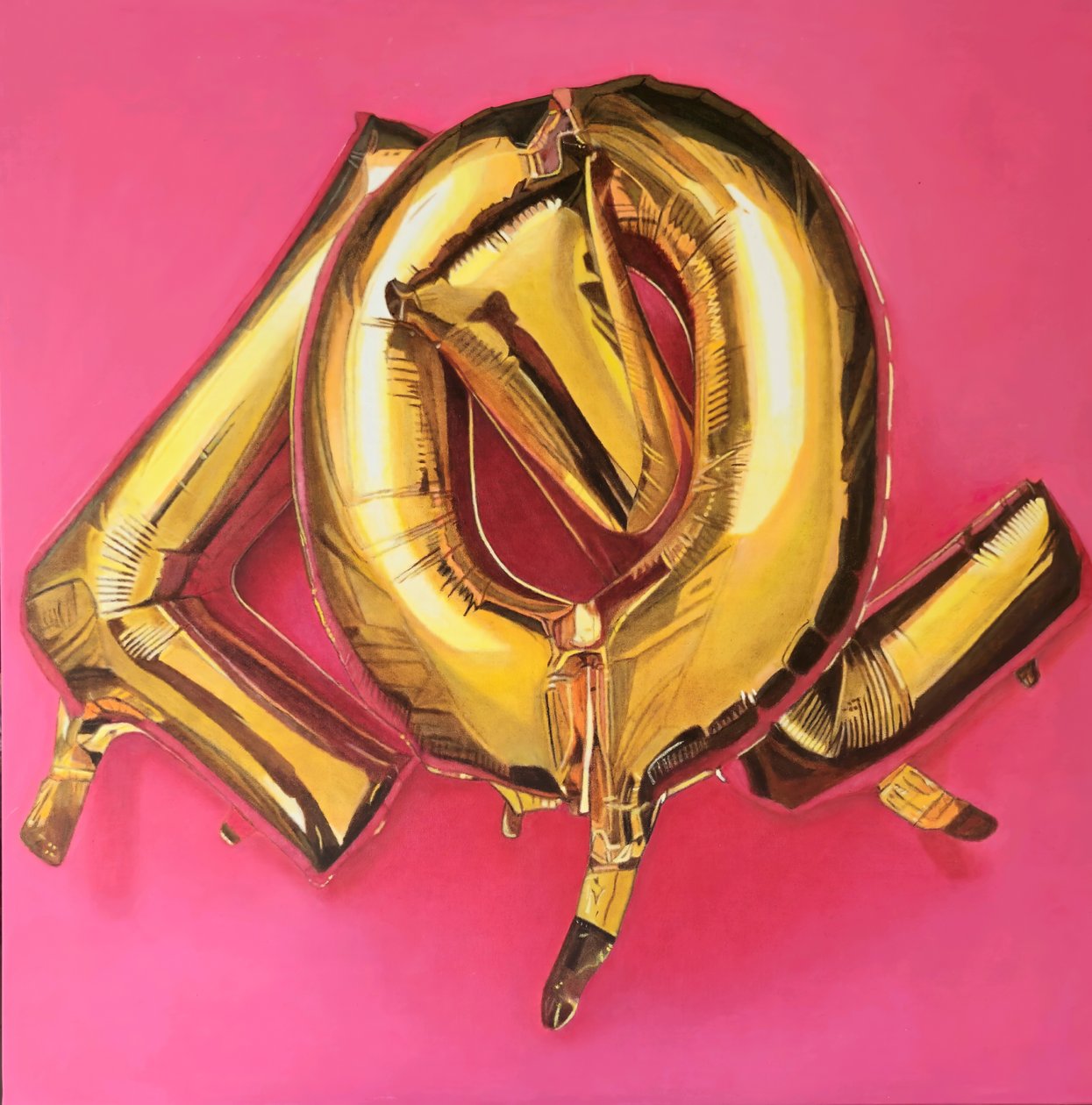 LOL, 2018 (tuval üzerine yağlıboya) by Agnès Lefèvre