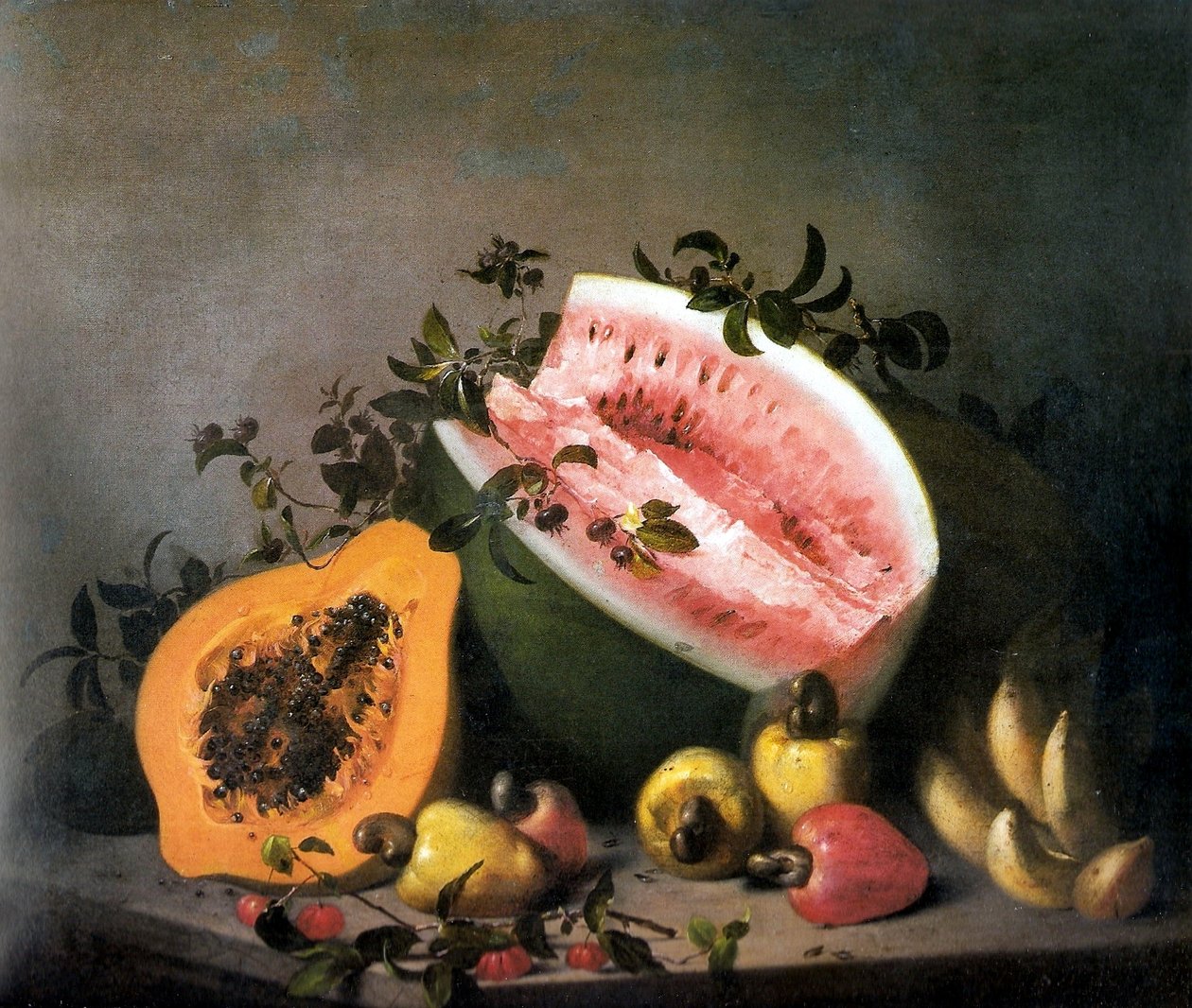 Papaya ve karpuz by Agostinho Jose da Mota