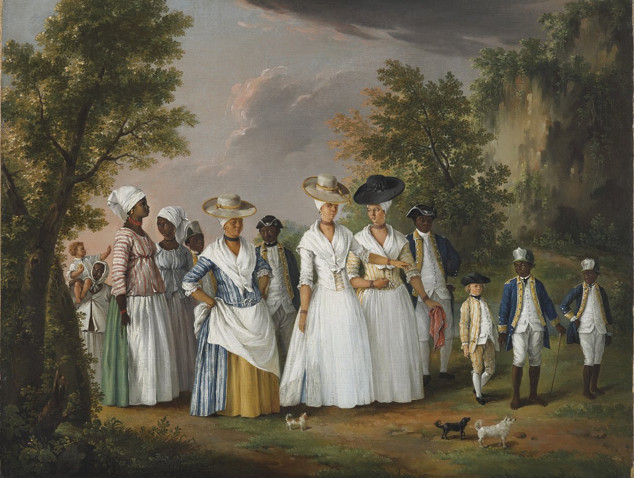 Bir Peyzajda Çocukları ve Hizmetçileri ile Renkli Özgür Kadınlar, 1770-1796 by Agostino Brunias