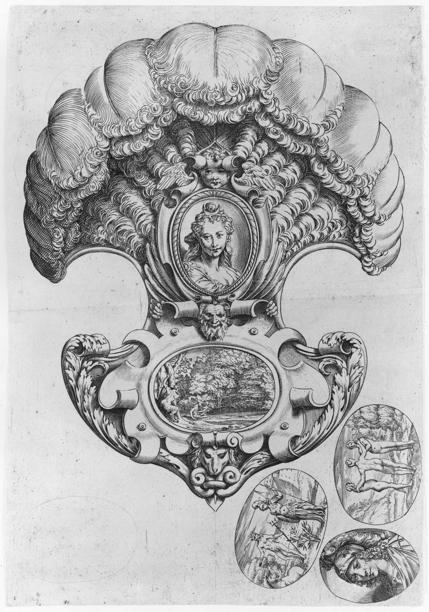 Fan by Agostino Carracci