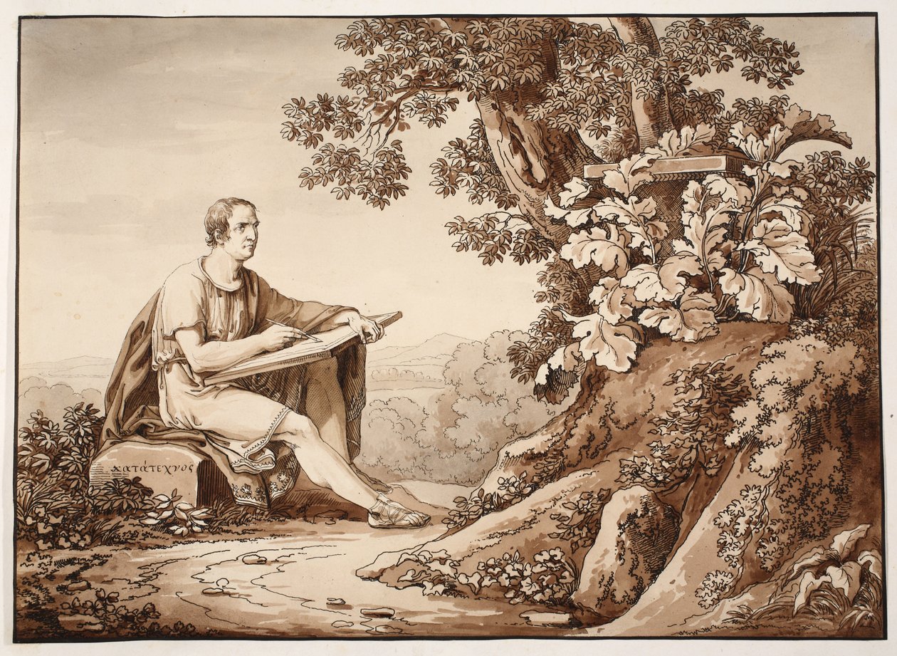 Callimachus, 1833 (kahverengi yıkama ile aşındırma) by Agostino Tofanelli
