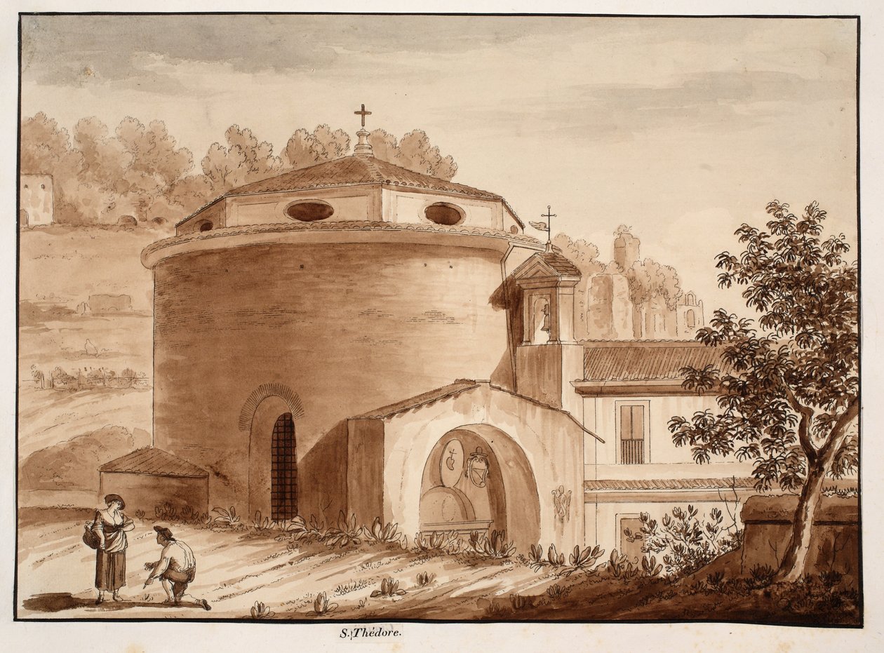 San Teodoro, 1833 (kahverengi yıkama ile aşındırma) by Agostino Tofanelli