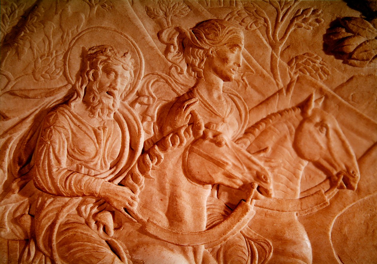 434188 St. Sigismund mermer detayının Yolculuğu detayı by Agostino di Duccio