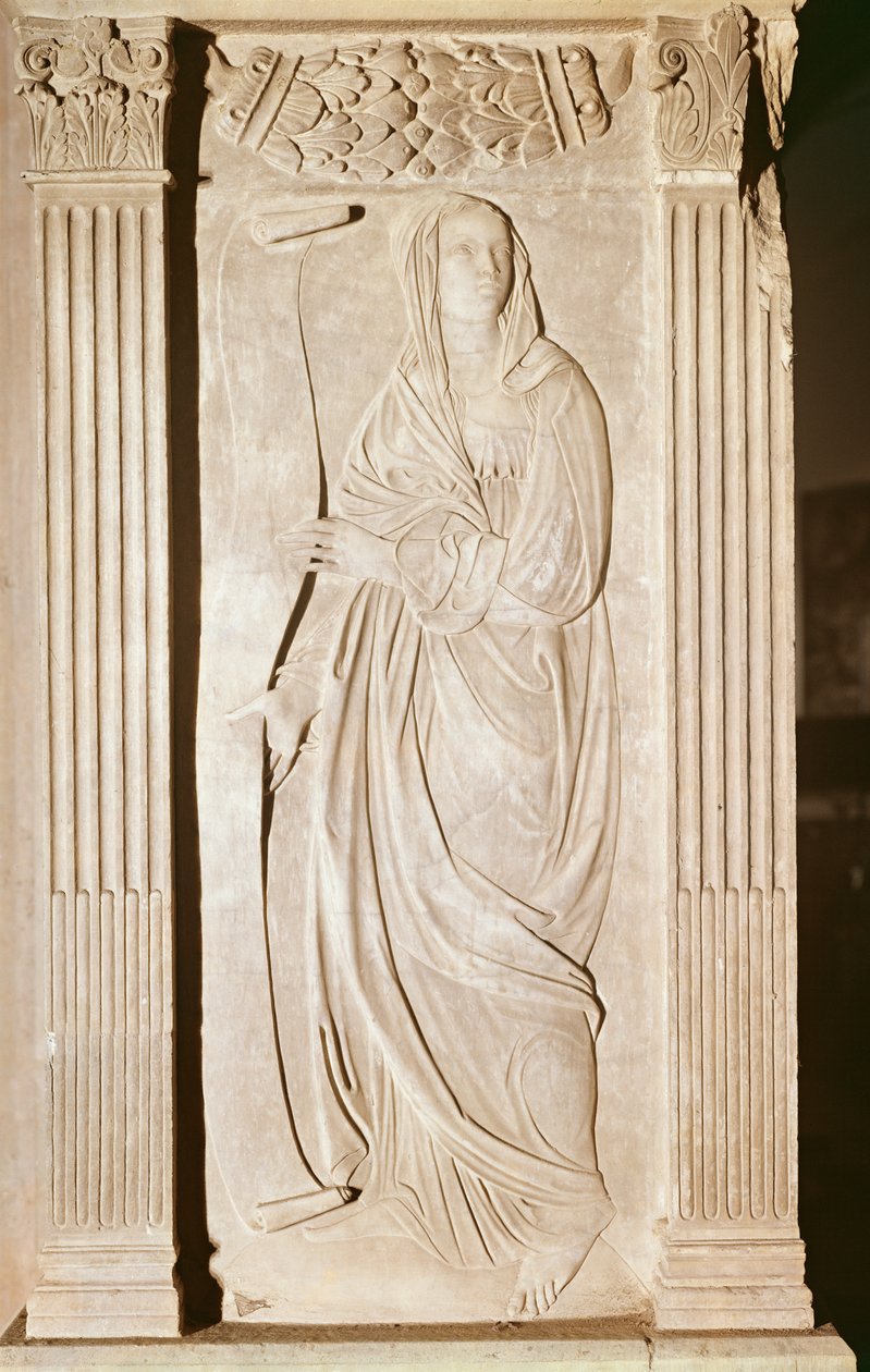 Matematik, c.1450 (mermer) by Agostino di Duccio