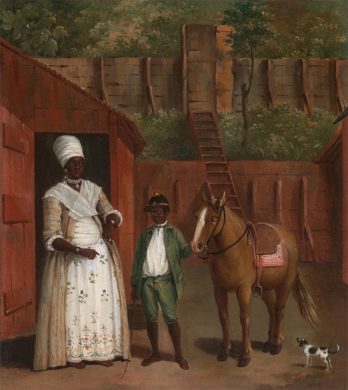 Oğlu ve Midillisi Olan Bir Anne, ca. 1775. by Agostino Brunias