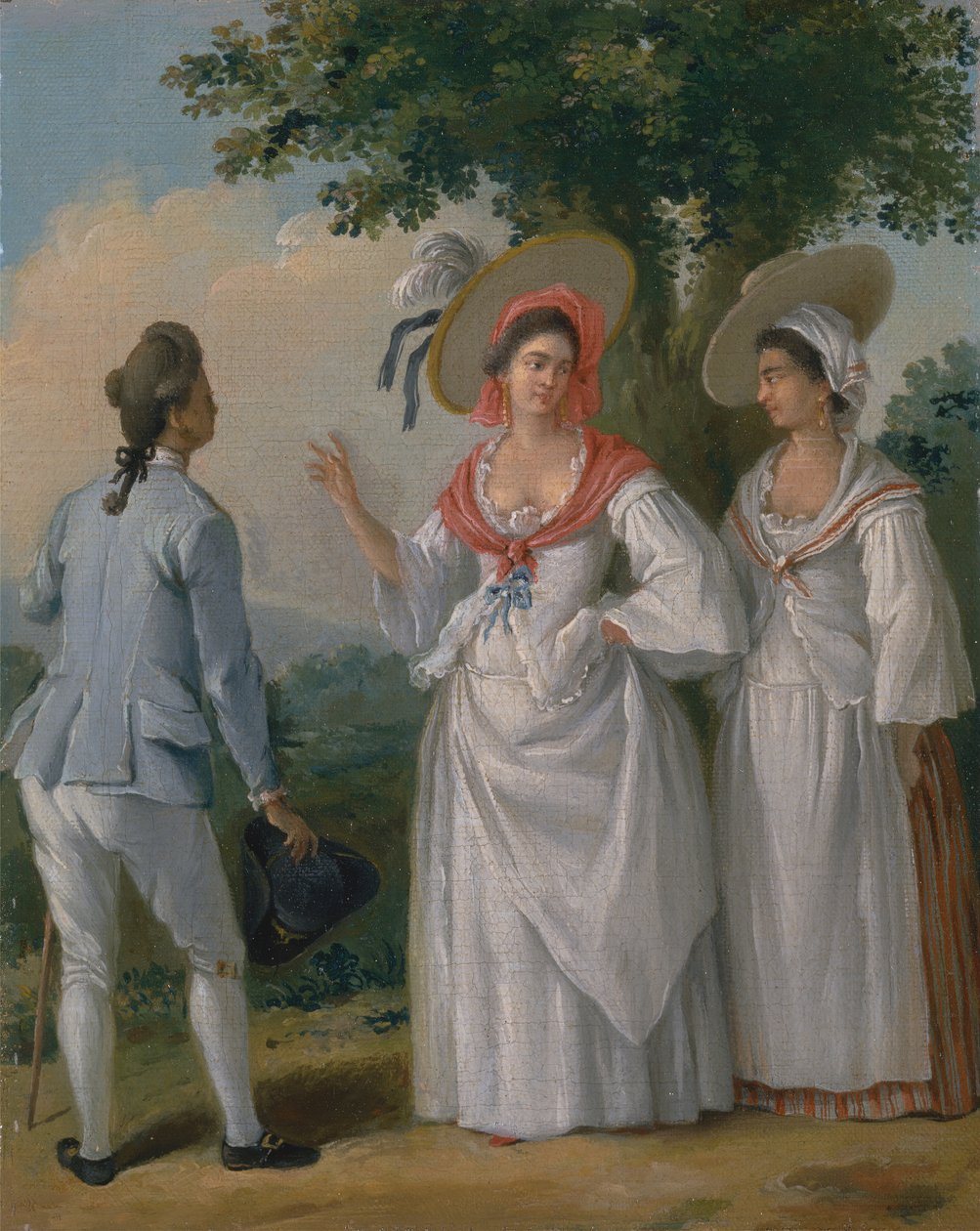 Zarif Elbiseli Ücretsiz Batı Hint Kreolleri, yaklaşık. 1780. by Agostino Brunias
