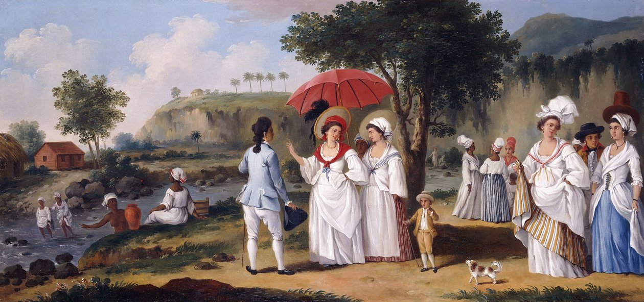 Roseau Nehri Kıyısında Melez Kadınlar, Dominika, by Agostino Brunias