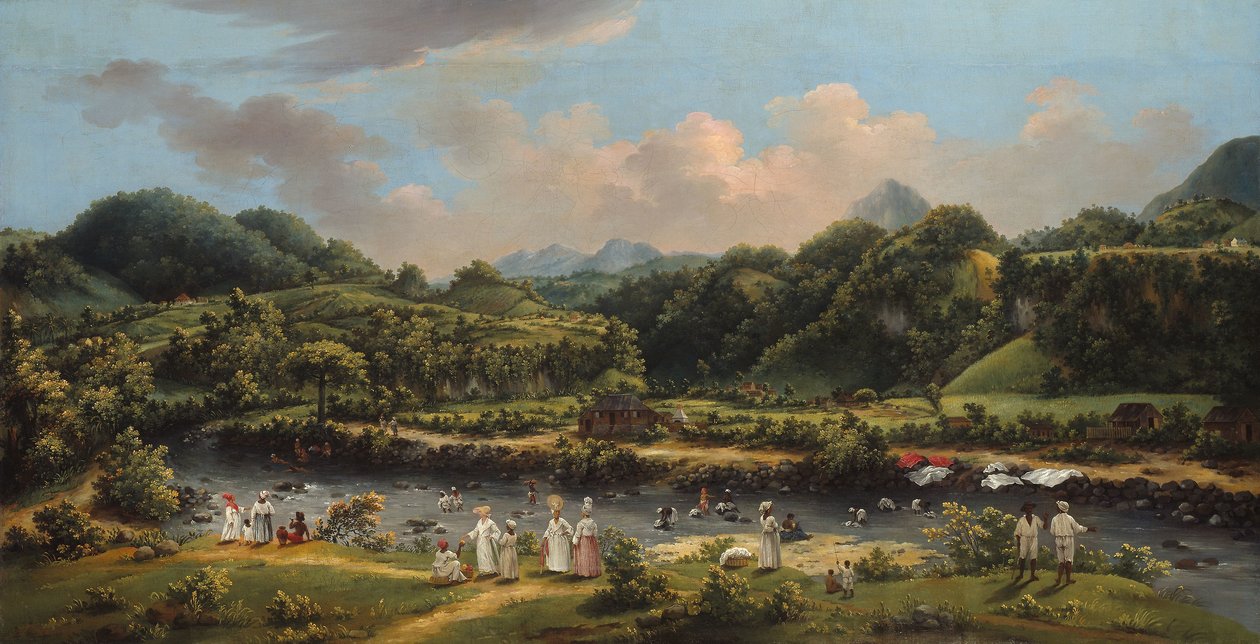 Roseau Nehri üzerinde görünüm, Dominika by Agostino Brunias