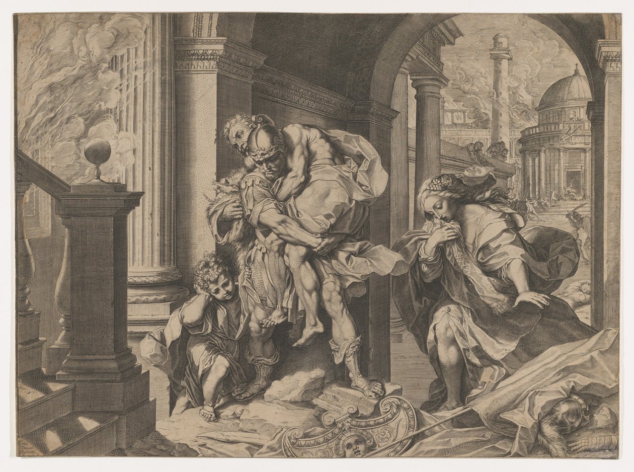 Aeneas ve ailesi Truva