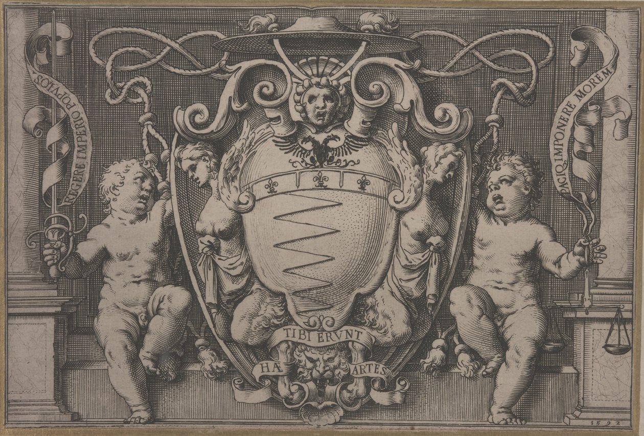 Kardinal Filippo Sega Arması by Agostino Carracci