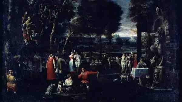 Fete Champetre veya Fete Milanese, c.1584 by Agostino Carracci