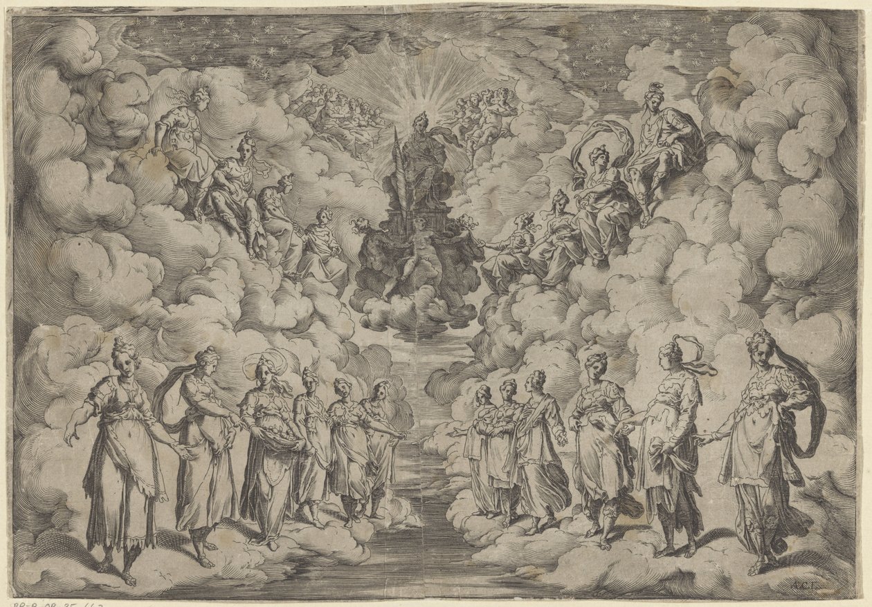 Kürelerin uyumu by Agostino Carracci