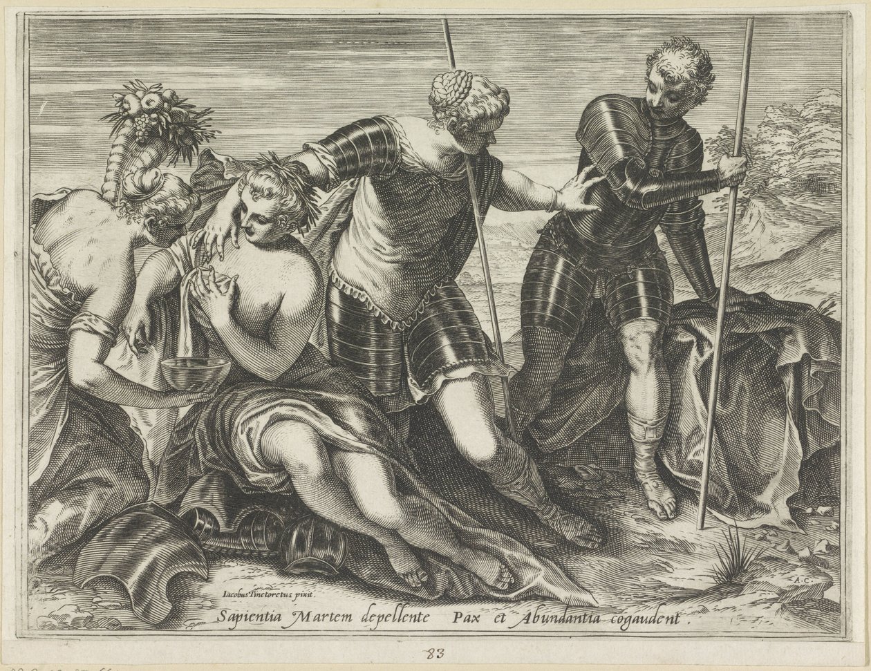 Minerva tarafından gönderilen Mars by Agostino Carracci