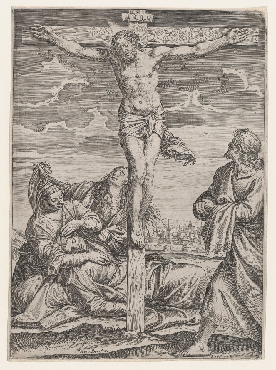 Çarmıha Gerilme, 1582. by Agostino Carracci