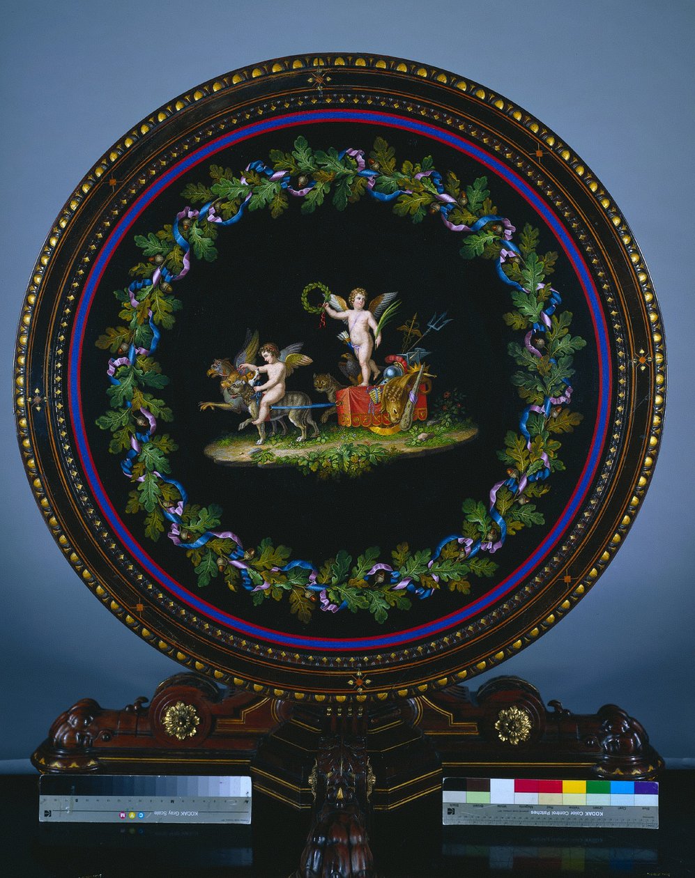Mikromozaik Üstlü Orta Sehpa, "Love Triumphant" by Agostino Francesangeli