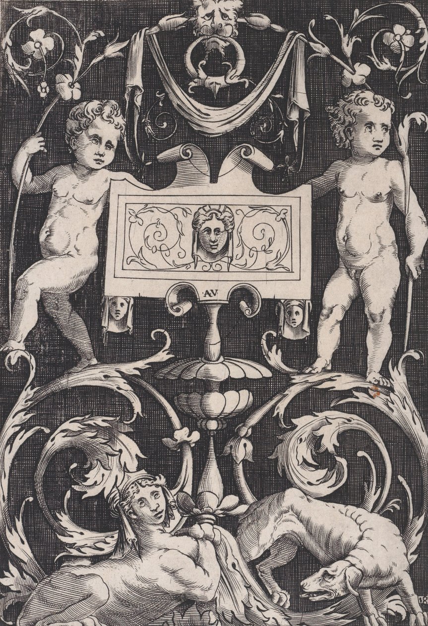 Süs Paneli, ca. 1514-36. by Agostino Veneziano