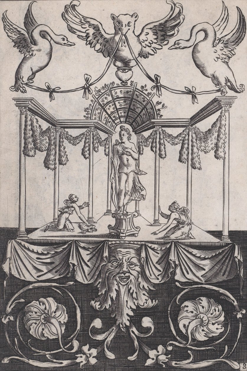 Süs Paneli, ca. 1514-36. by Agostino Veneziano