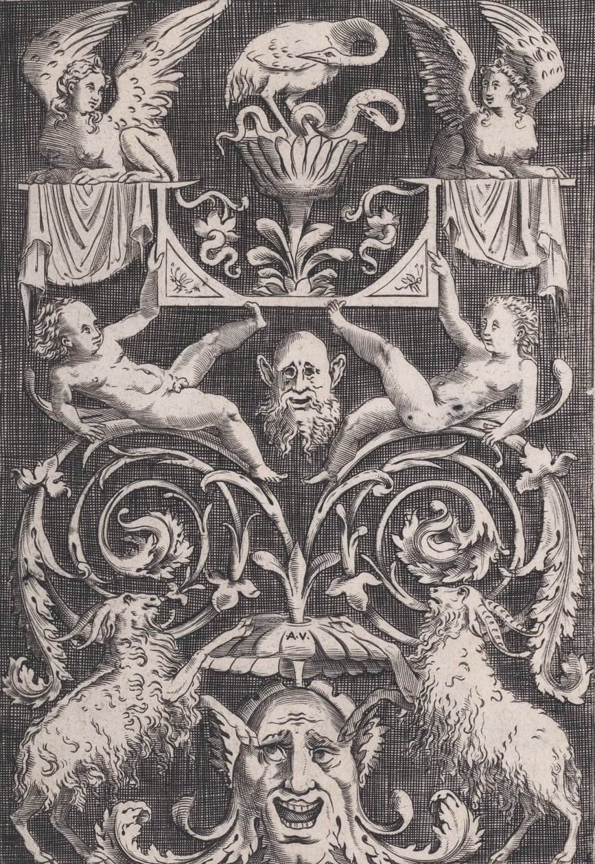 Süs Paneli, ca. 1514-36. by Agostino Veneziano