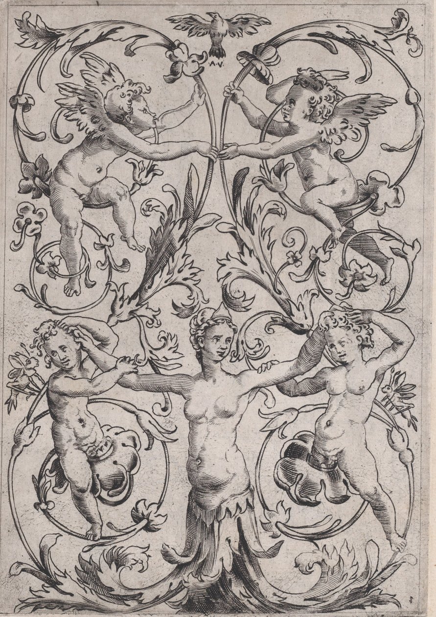 Süs Paneli, ca. 1514-36. by Agostino Veneziano