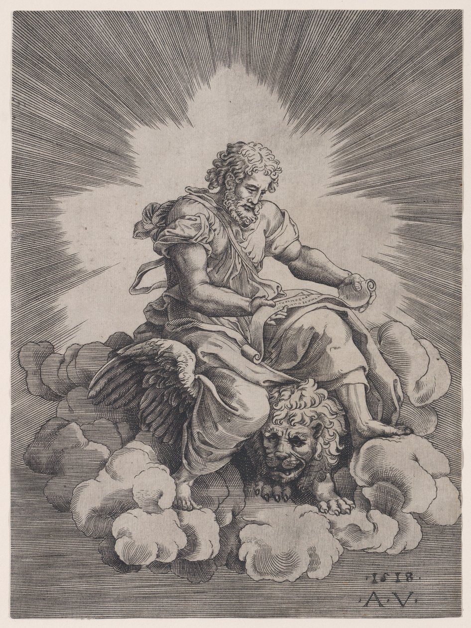 1518 tarihli Aziz Mark. by Agostino Veneziano
