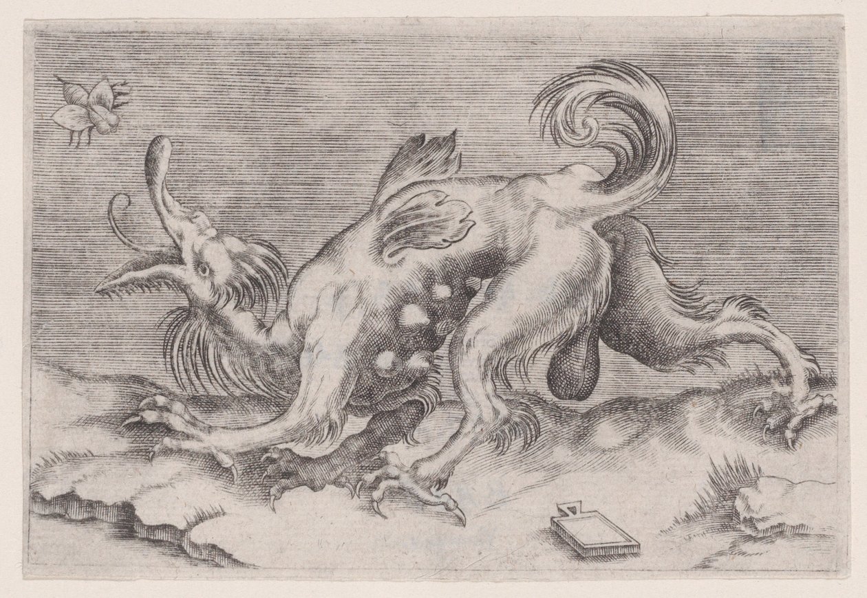 Ejderha ve Arı, ca. 1514-36. by Agostino Veneziano