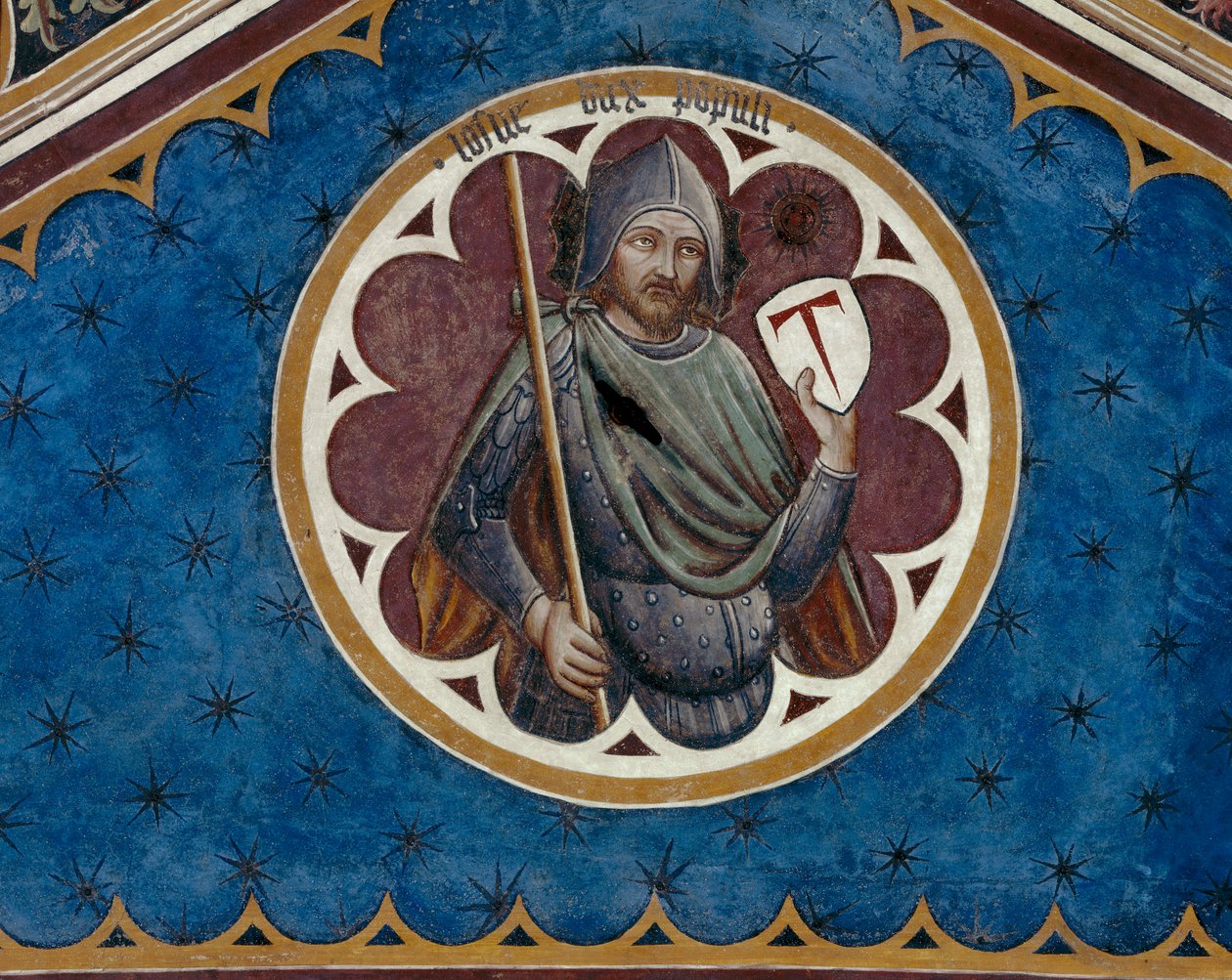 Lotharius, dux populi, tavanın dördüncü açıklığının detayı (fresk) by Agostino di Marsiglio