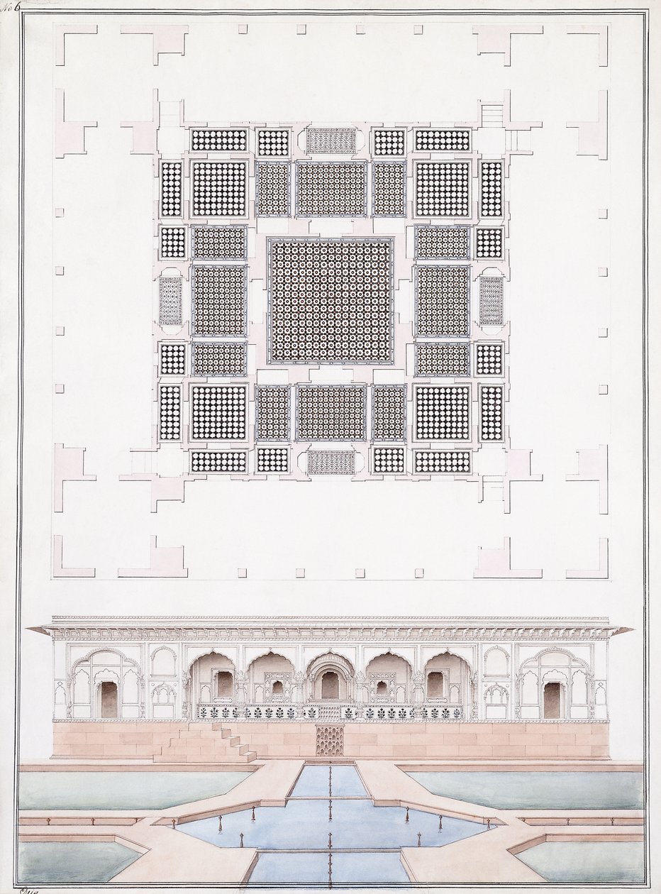 Güney cephesinin yüksekliği ve Suraj Bhawan