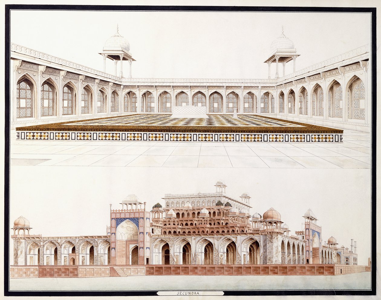 Secundra, 1815 dolayları by Agra School