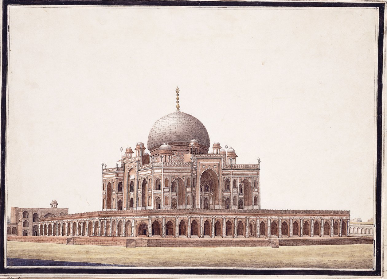 Hümayun Türbesi, 1820 dolayları by Agra School