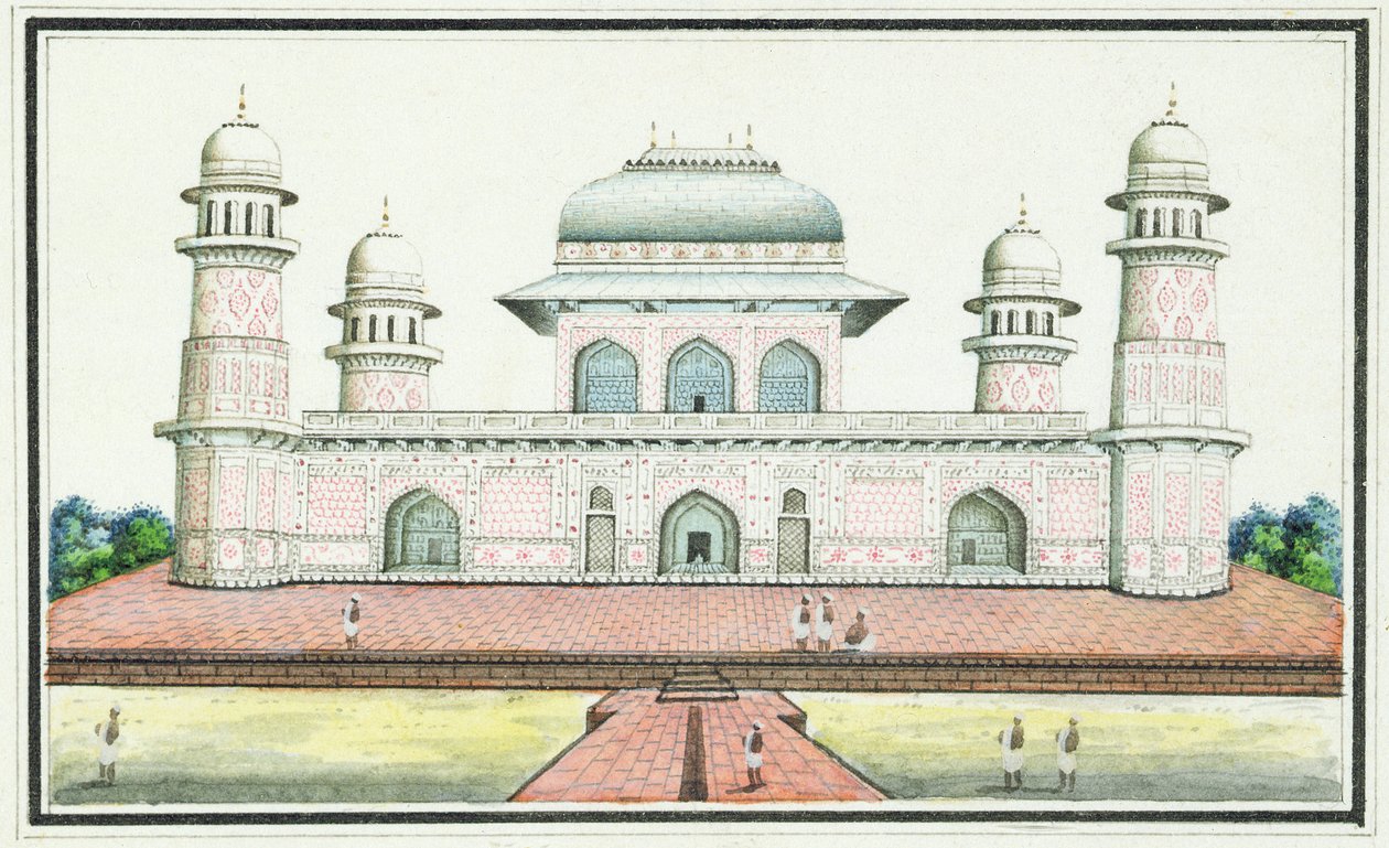 Agra yakınlarındaki Itimad-Ud-Daula Mezarı, 1830