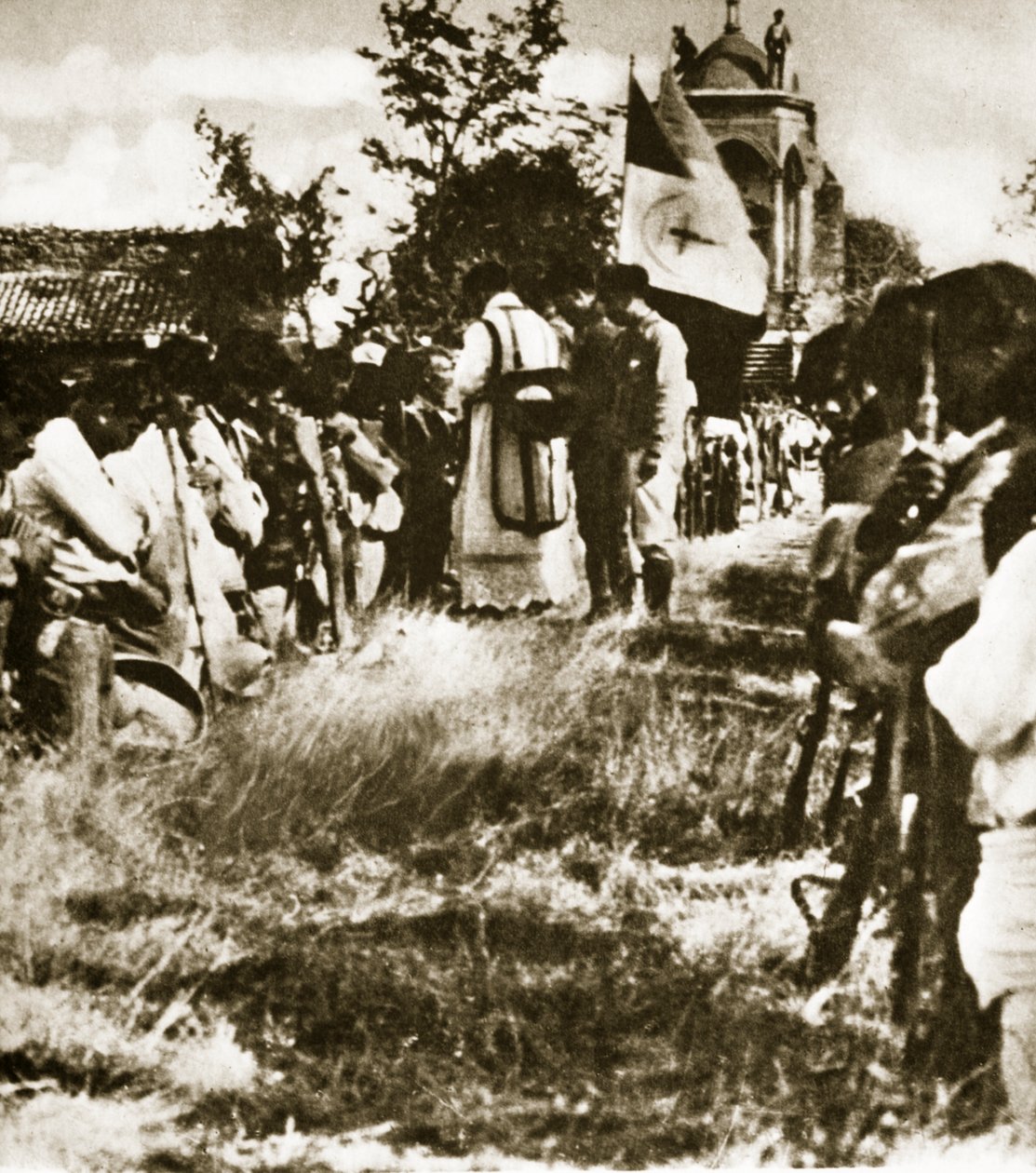 Gizli ibadetler için toplanan bir grup Cristeros, c.1926 by Agustin Victor Casasola